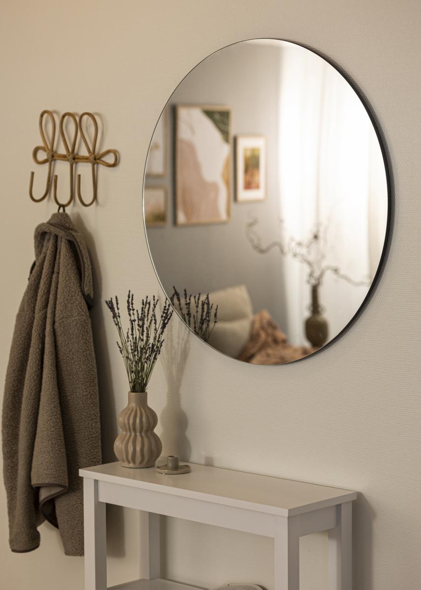 Wandspiegel rund ohne Rahmen – 80 cm