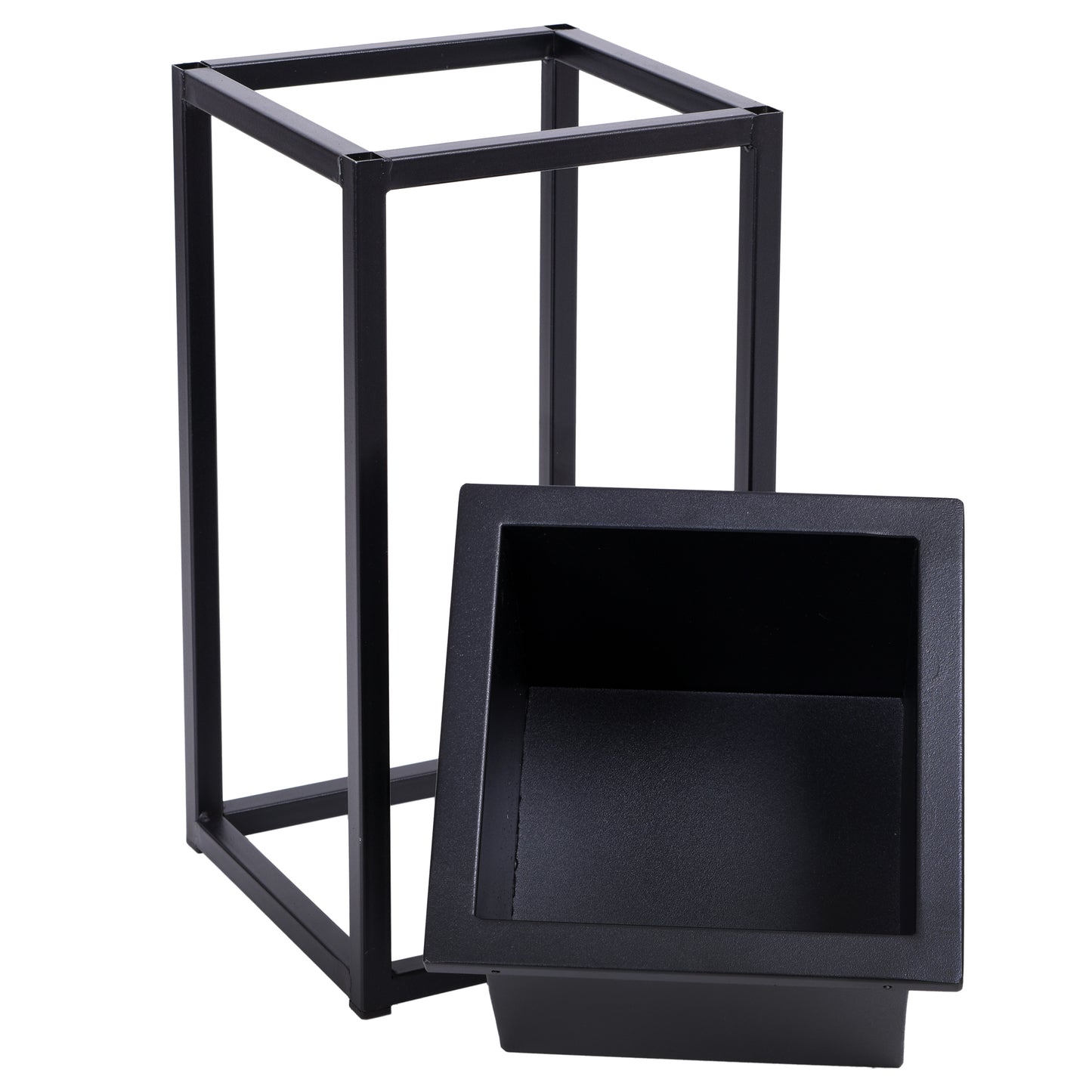 Blumenständer Metall schwarz – loft Pflanzenständer für Wohnzimmer und Flur