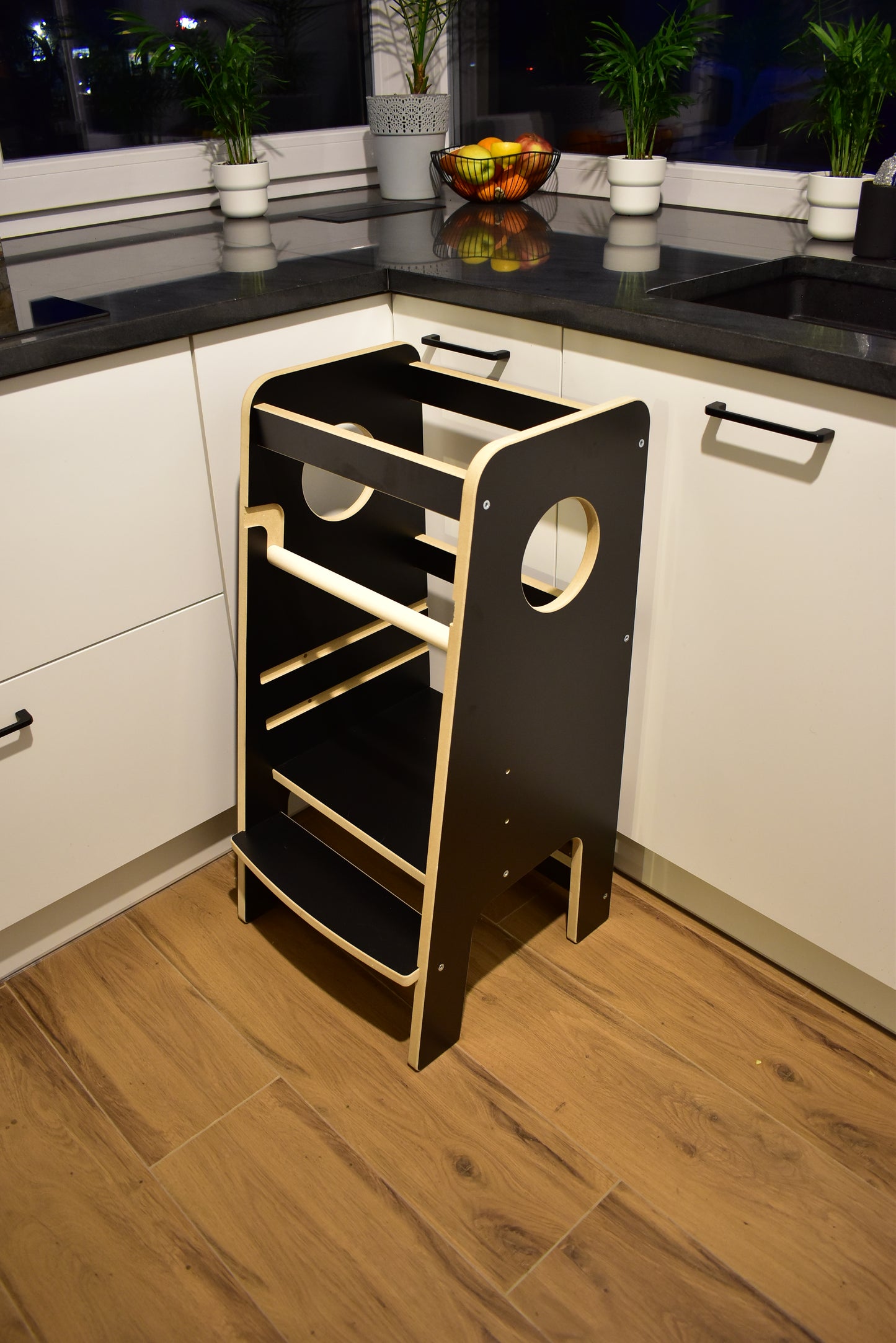 Lernturm für Kinder ab 1 Jahr mit Höhenverstellung, Montessori, Kinder Trittschemel