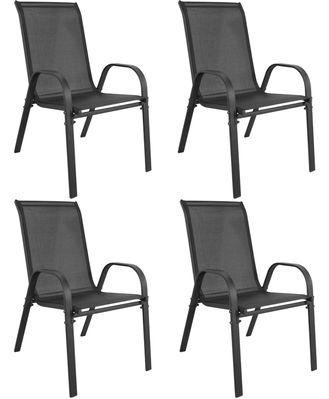 Gartenstühle TAVIA im 2er- oder 4er-Set – stapelbar für Garten und Terrasse