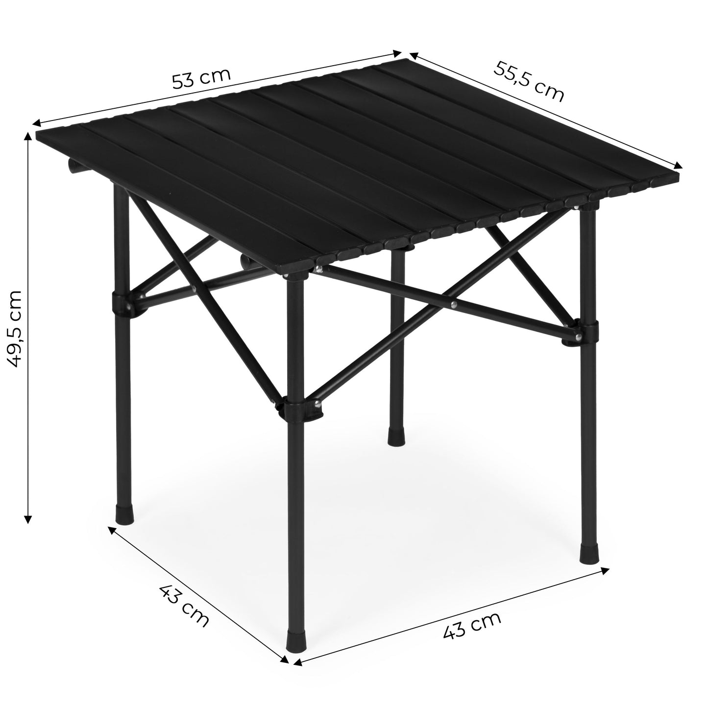 Campingtisch klappbar mit Tragetasche – Schwarz