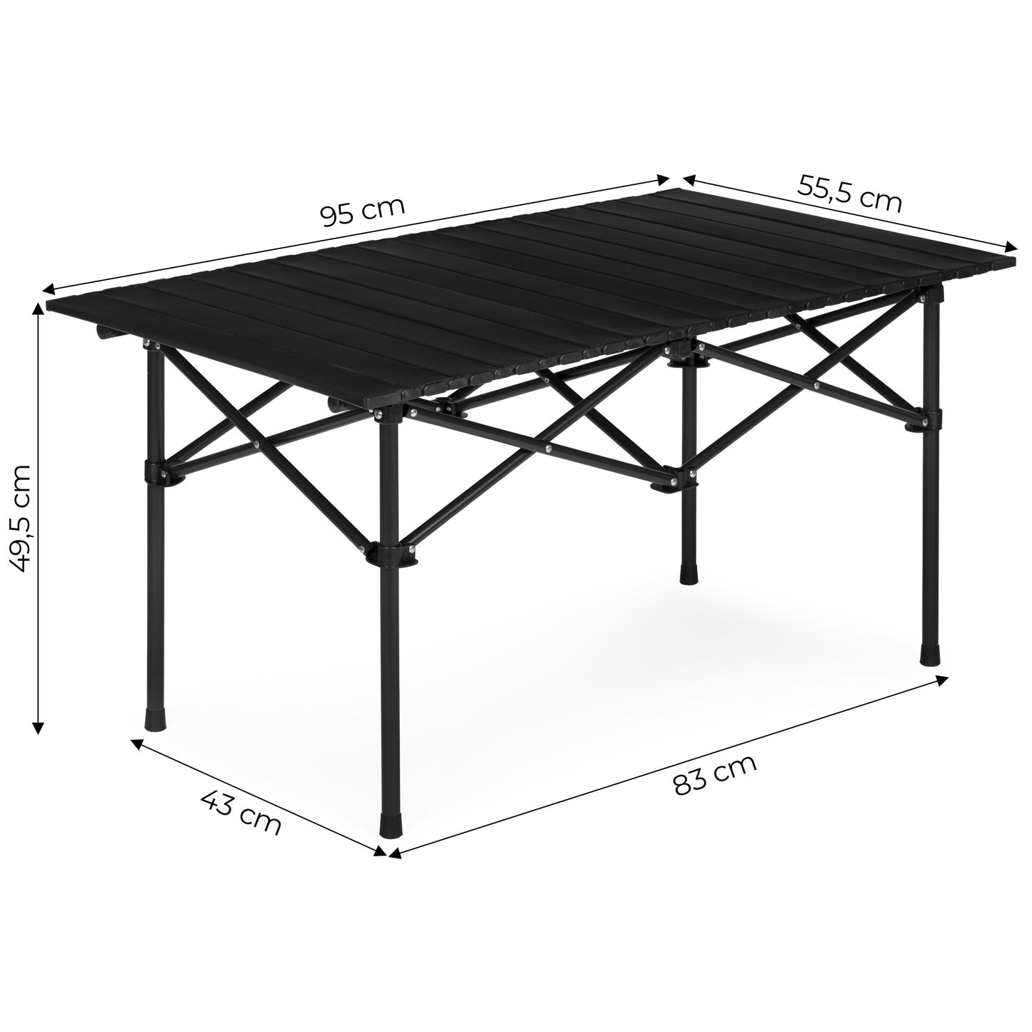 Campingtisch klappbar mit Tragetasche – Schwarz
