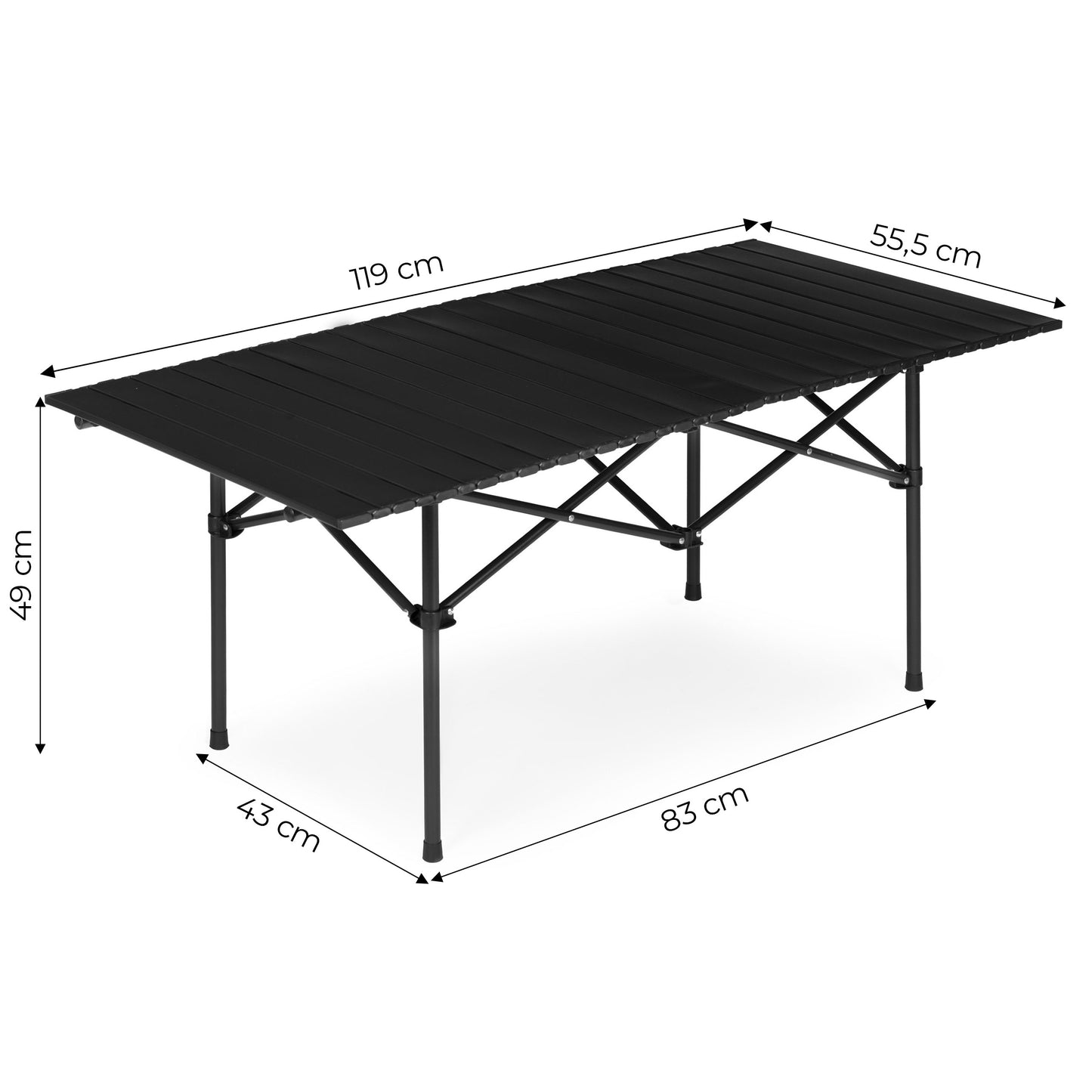 Campingtisch klappbar mit Tragetasche – Schwarz