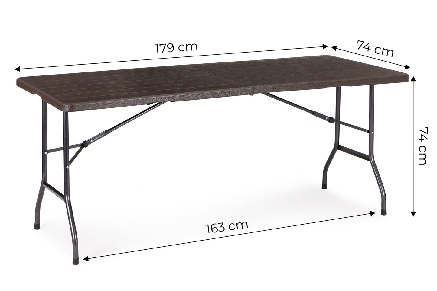 Klapptisch 180 cm faltbar mit Tragegriff – Camping- und Gartentisch