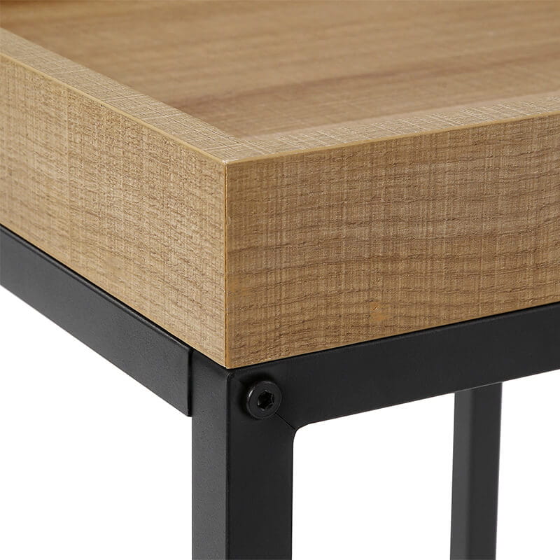 2er Set Couchtische – moderner Wohnzimmertisch mit Stahlgestell