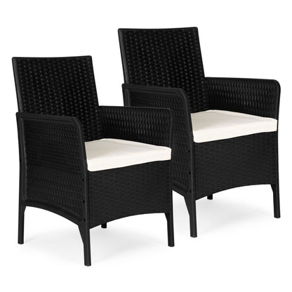 Gartenstuhl mit Sitzkissen – Rattan-Optik für Balkon und Terrasse