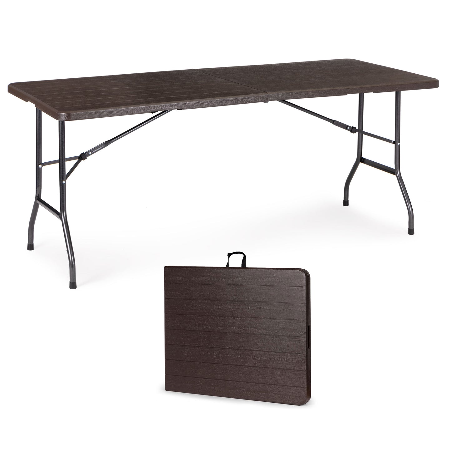 Klapptisch 180 cm faltbar mit Tragegriff – Camping- und Gartentisch