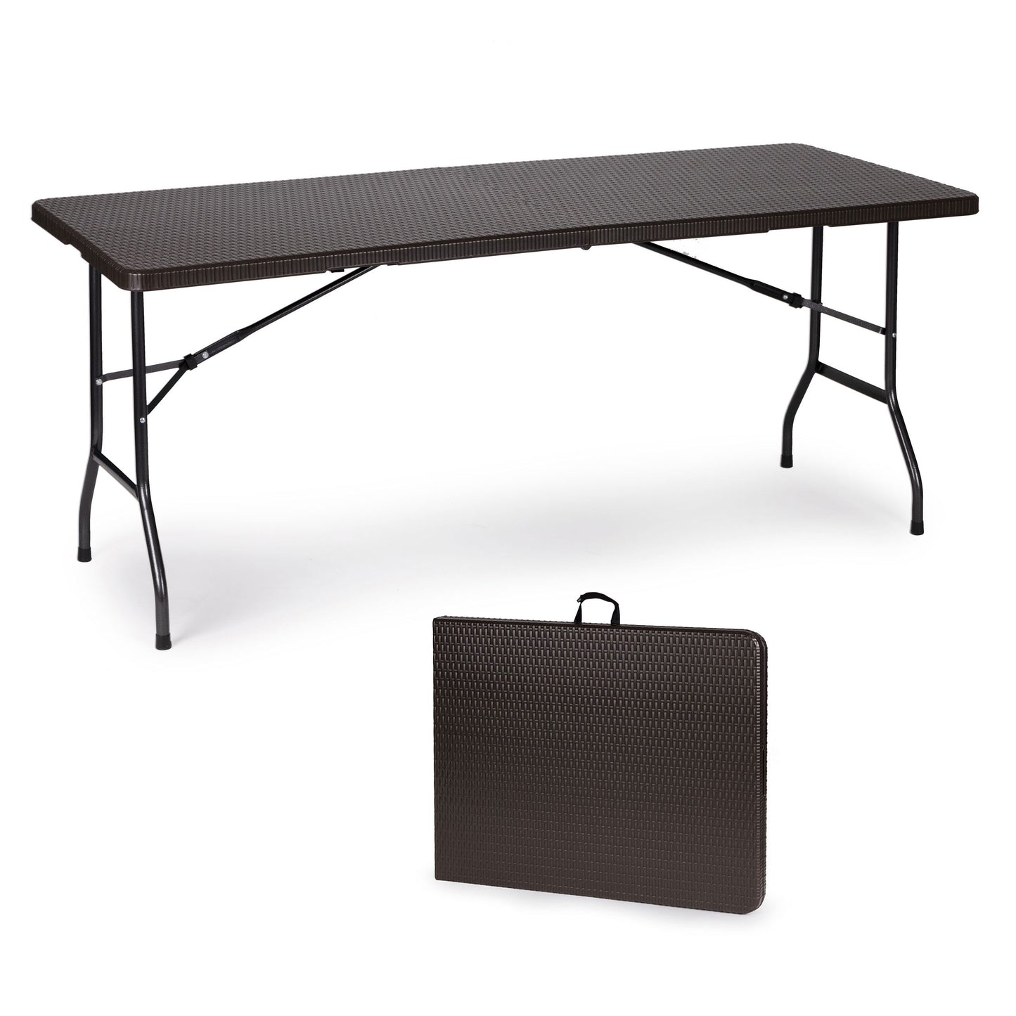 Klapptisch 180 cm faltbar mit Tragegriff – Camping- und Gartentisch