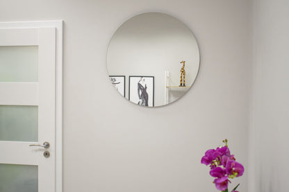 Wandspiegel rund ohne Rahmen – 80 cm