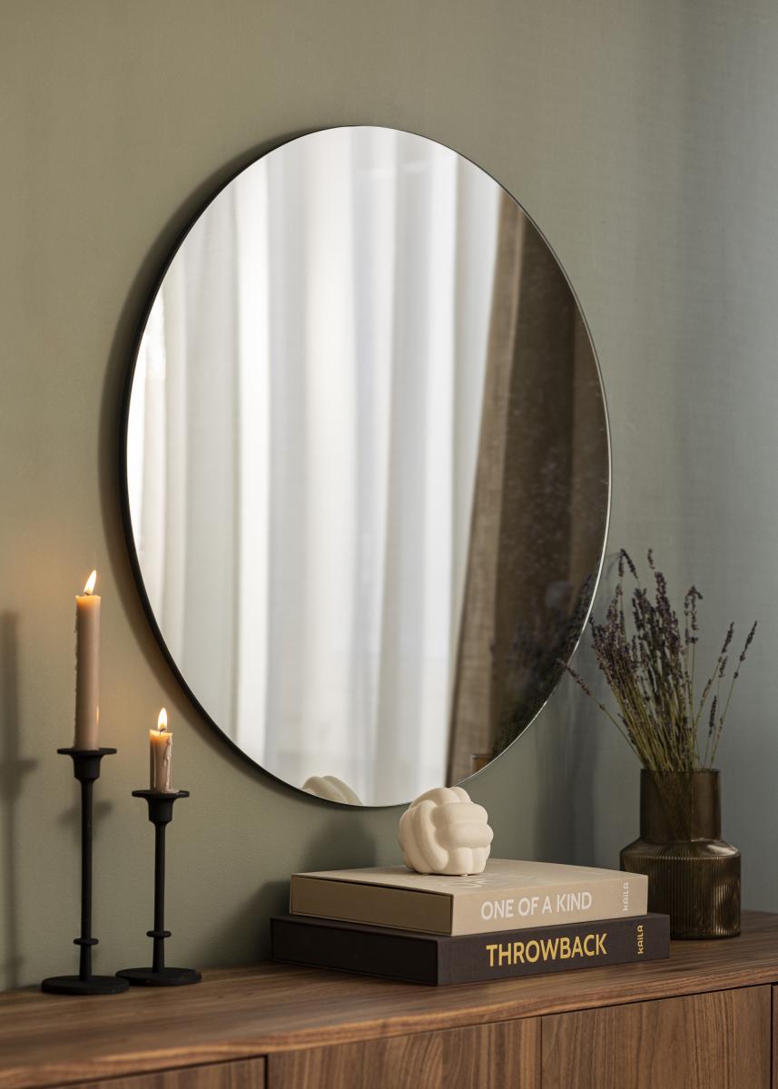 Wandspiegel rund ohne Rahmen – 80 cm