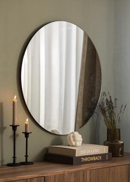Wandspiegel rund ohne Rahmen – 80 cm