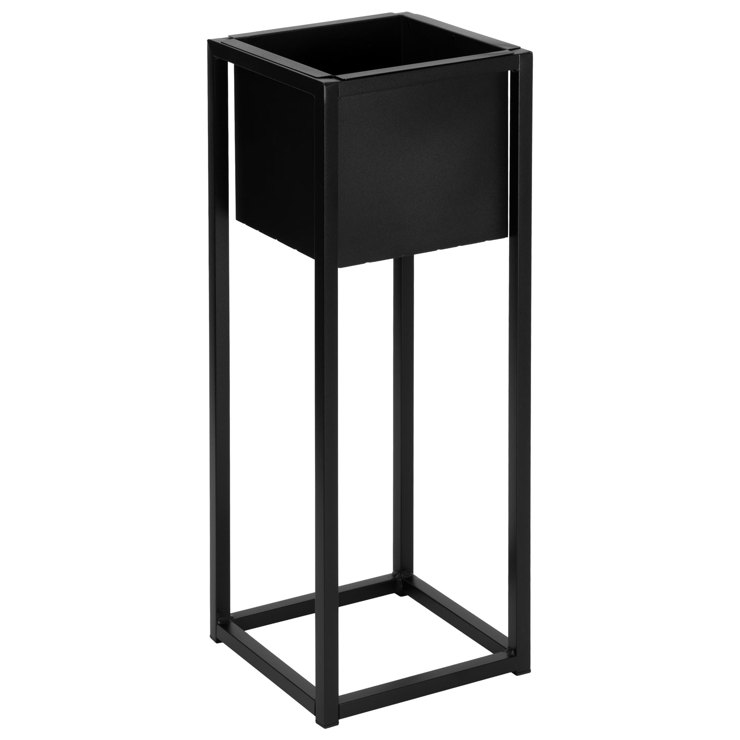 Blumenständer Metall schwarz – loft Pflanzenständer für Wohnzimmer und Flur