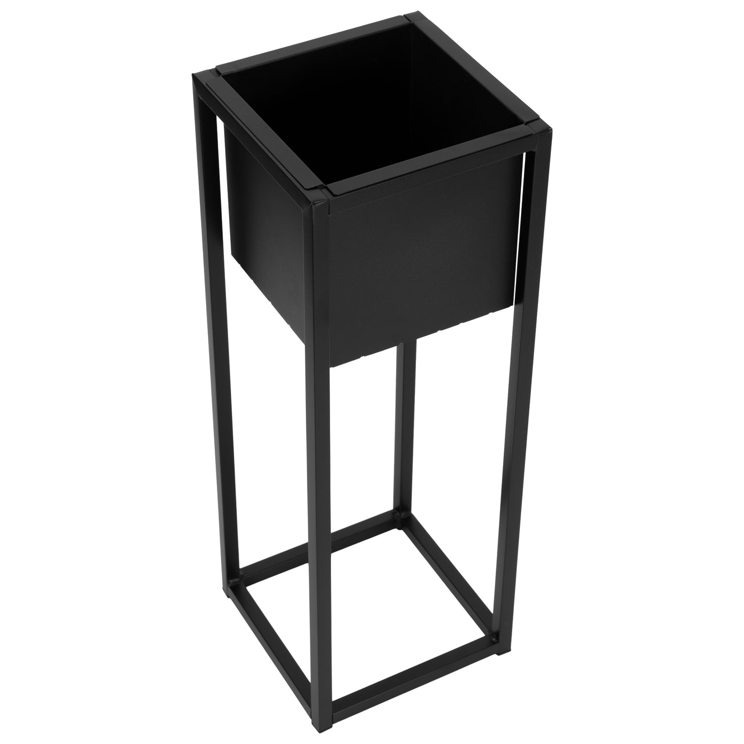 Blumenständer Metall schwarz – loft Pflanzenständer für Wohnzimmer und Flur