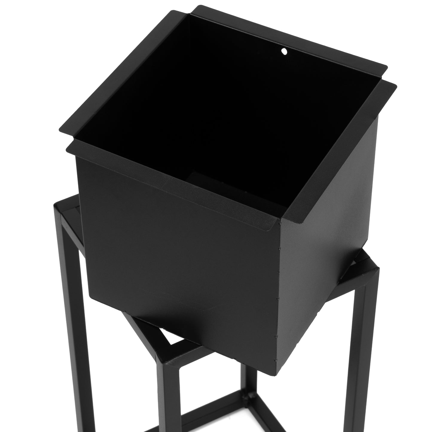 Blumenständer Metall schwarz – loft Pflanzenständer für Wohnzimmer und Flur