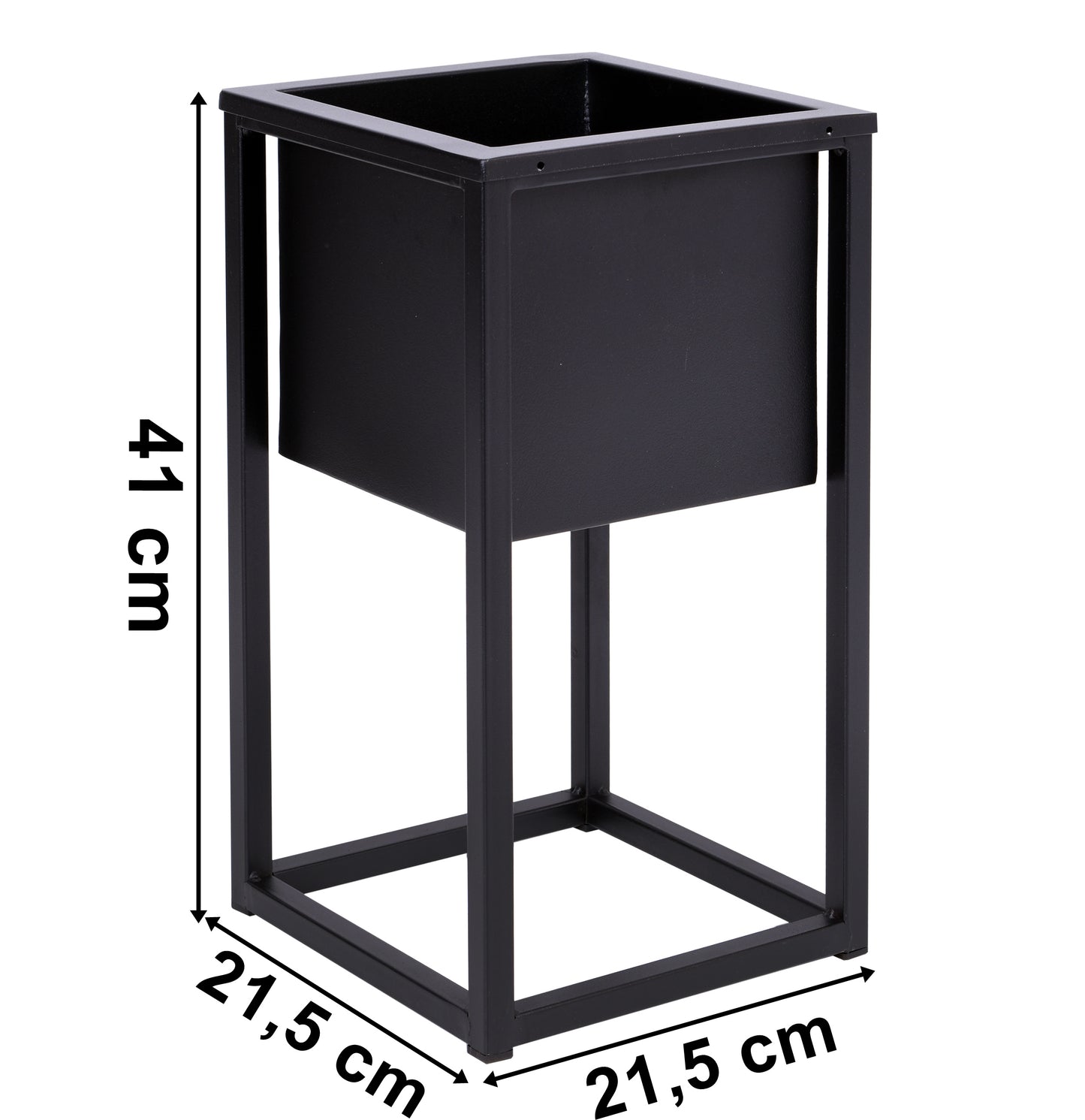 Blumenständer Metall schwarz – loft Pflanzenständer für Wohnzimmer und Flur