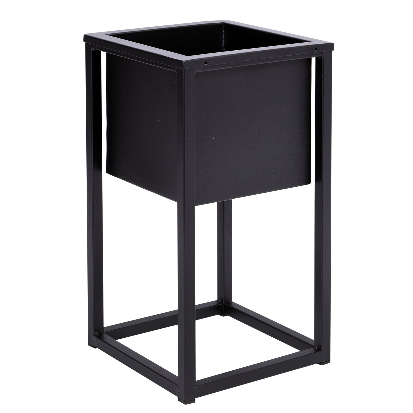 Blumenständer Metall schwarz – loft Pflanzenständer für Wohnzimmer und Flur