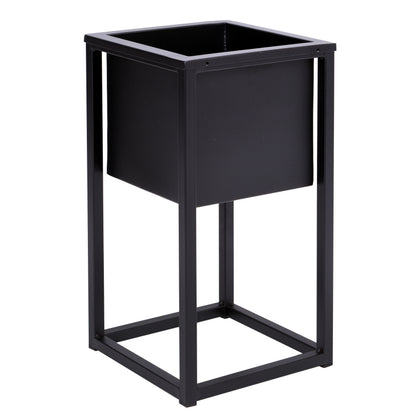 Blumenständer Metall schwarz – loft Pflanzenständer für Wohnzimmer und Flur