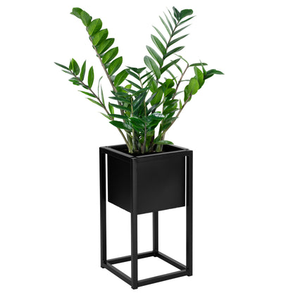 Blumenständer Metall schwarz – loft Pflanzenständer für Wohnzimmer und Flur