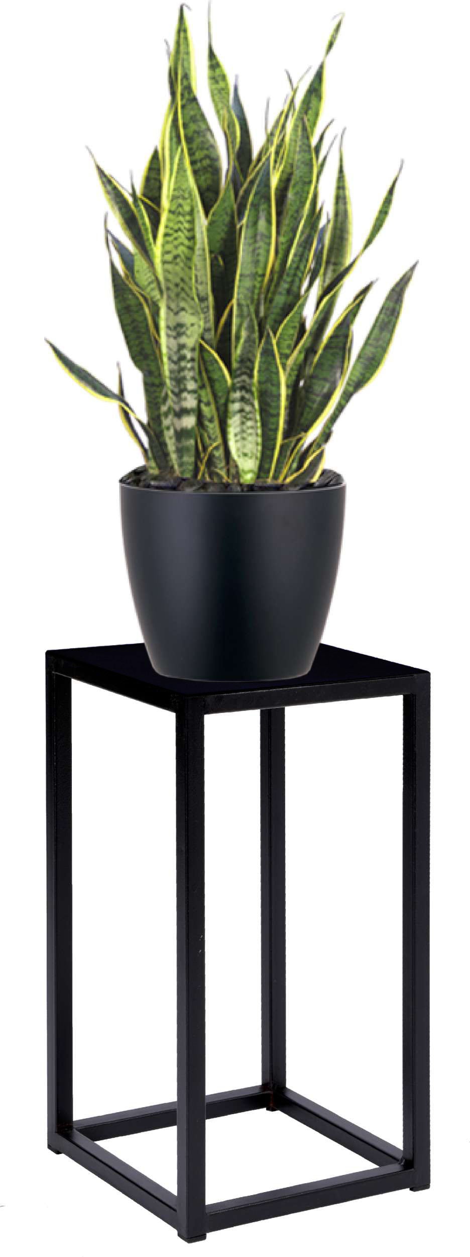 Blumenständer Metall schwarz – loft Pflanzenständer für Wohnzimmer und Flur