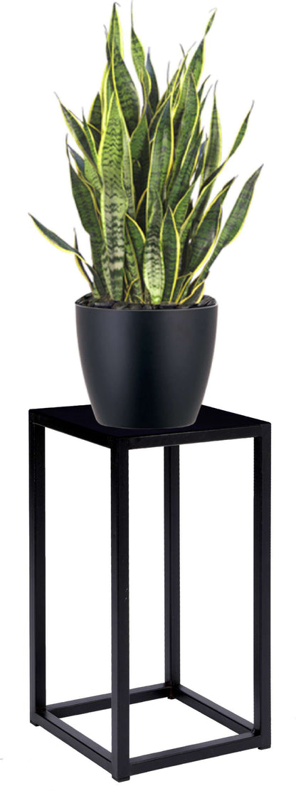 Blumenständer Metall schwarz – loft Pflanzenständer für Wohnzimmer und Flur