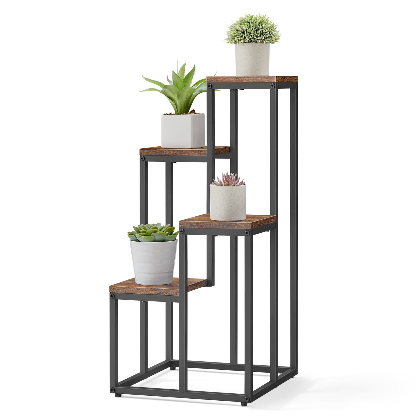 Blumenständer mit 4 Ablagen – Pflanzenregal für Wohnzimmer und Flur