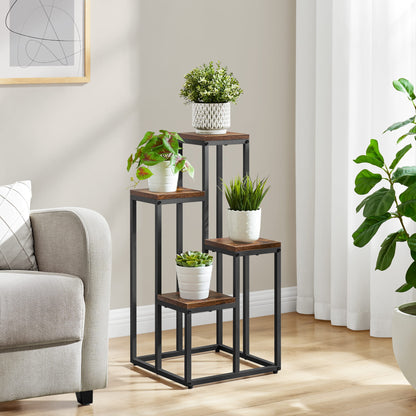 Blumenständer mit 4 Ablagen – Pflanzenregal für Wohnzimmer und Flur