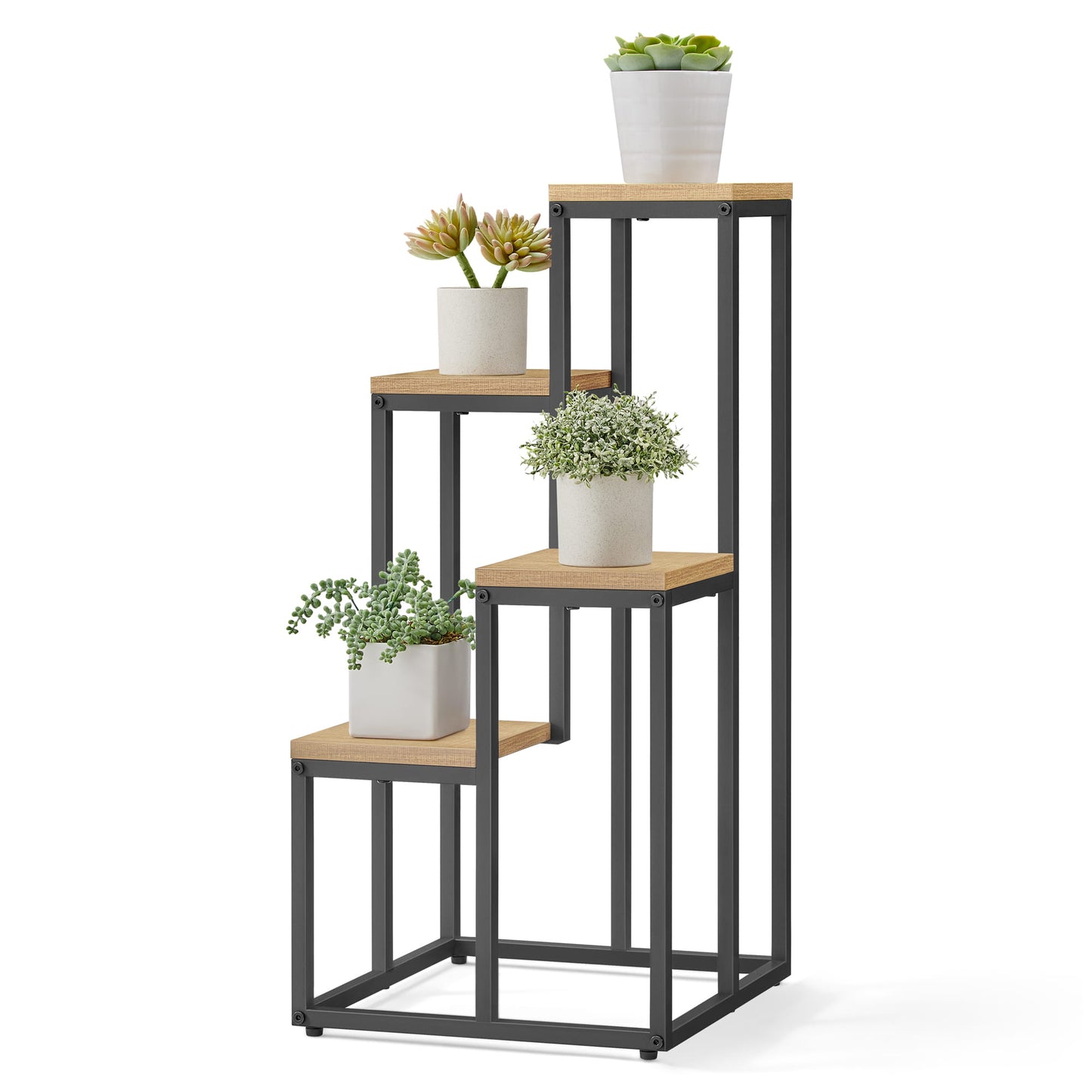 Blumenständer mit 4 Ablagen – Pflanzenregal für Wohnzimmer und Flur