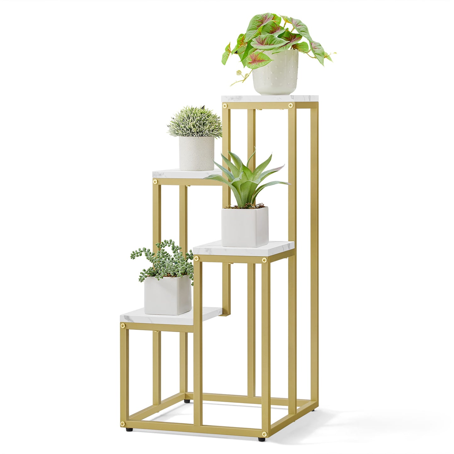 Blumenständer mit 4 Ablagen – Pflanzenregal für Wohnzimmer und Flur