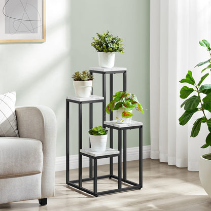Blumenständer mit 4 Ablagen – Pflanzenregal für Wohnzimmer und Flur