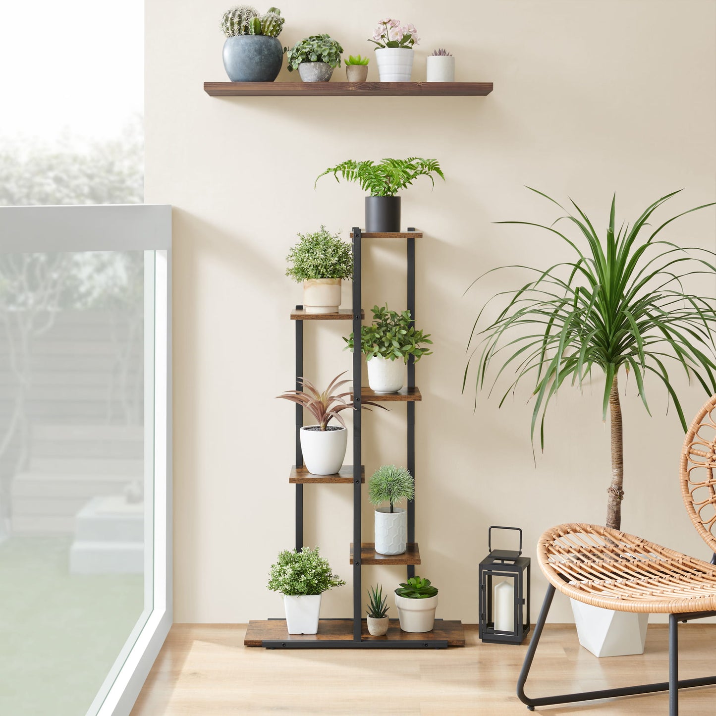 Blumenständer mit 6 Ablagen – Pflanzenregal für Wohnzimmer und Flur