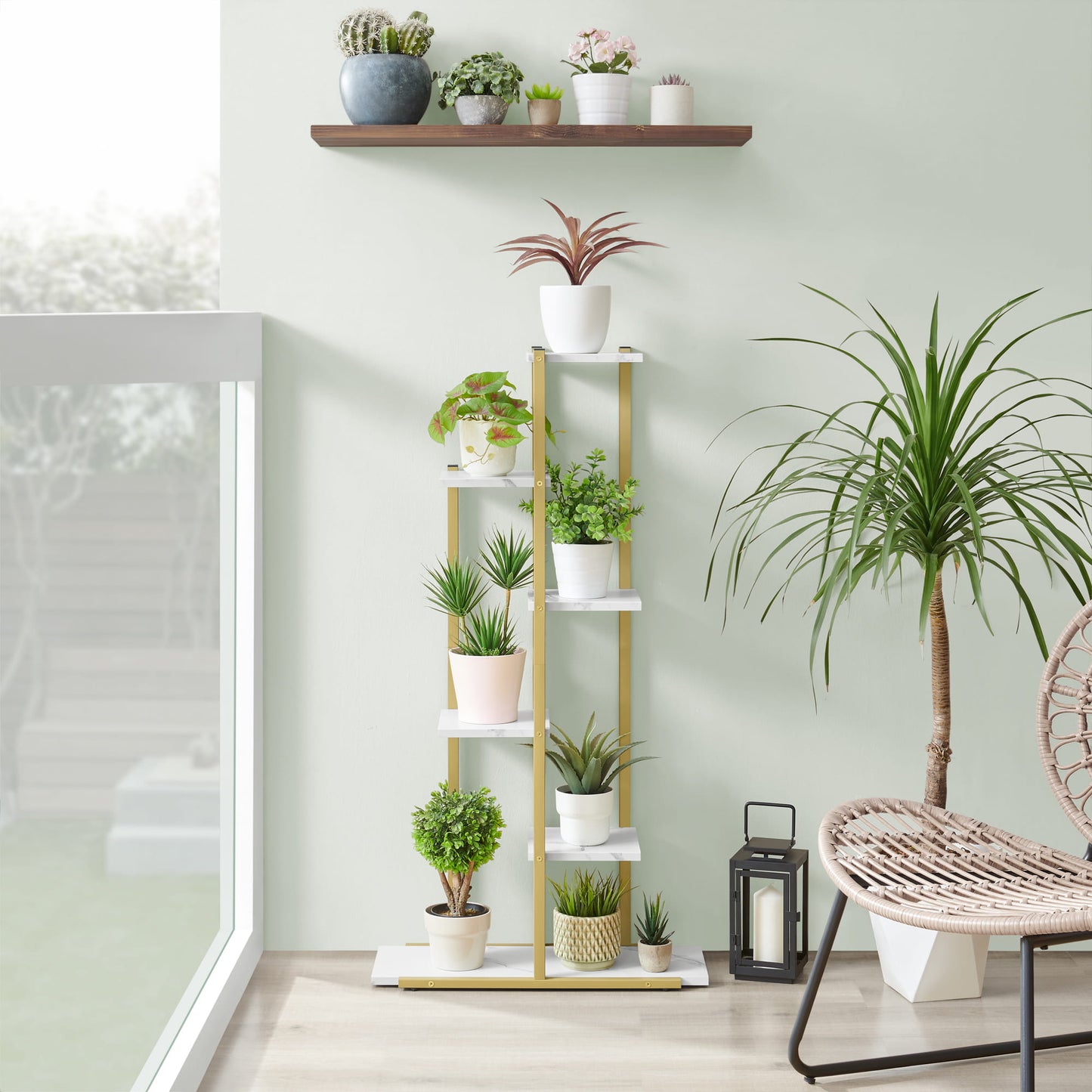 Blumenständer mit 6 Ablagen – Pflanzenregal für Wohnzimmer und Flur