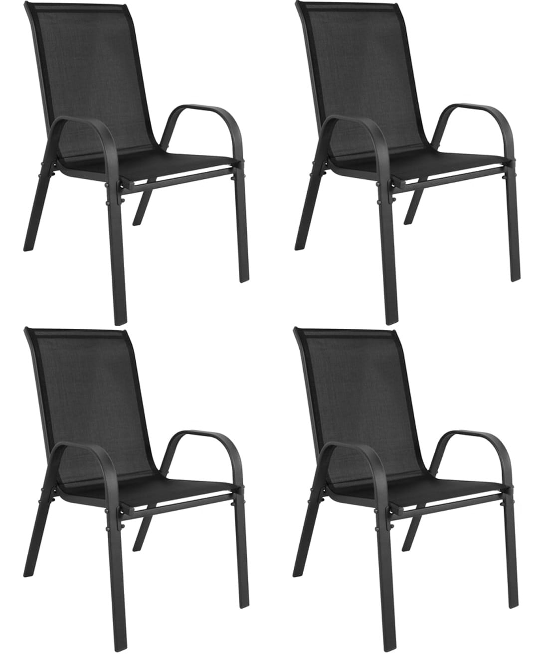 Gartenstühle TAVIA im 2er- oder 4er-Set – stapelbar für Garten und Terrasse