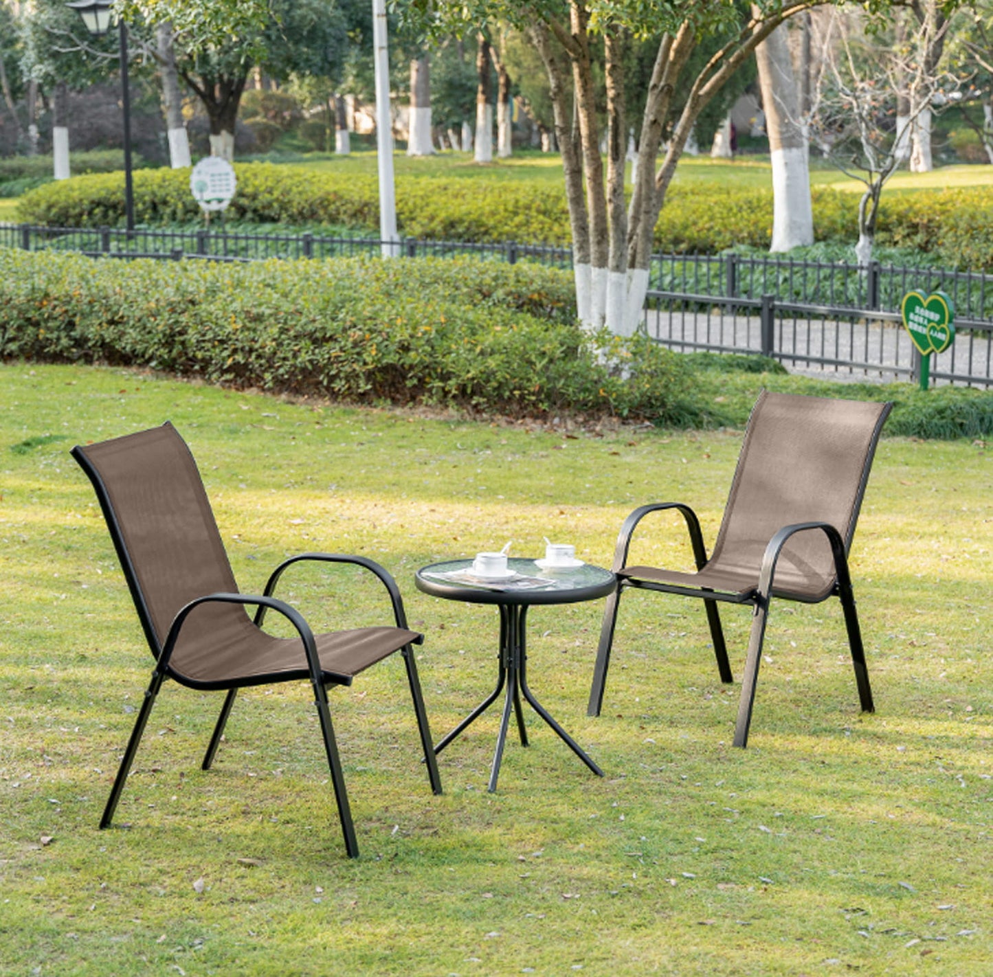 Gartenstühle TAVIA im 2er- oder 4er-Set – stapelbar für Garten und Terrasse