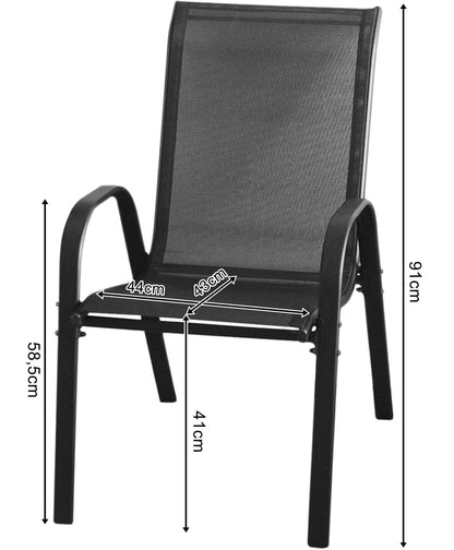 Gartenstühle TAVIA im 2er- oder 4er-Set – stapelbar für Garten und Terrasse