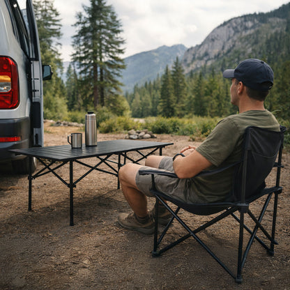 Campingtisch klappbar mit Tragetasche – Schwarz