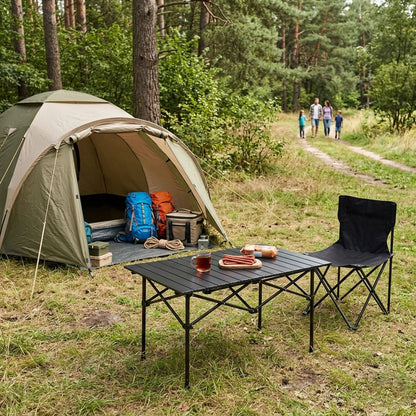 Campingtisch klappbar mit Tragetasche – Schwarz