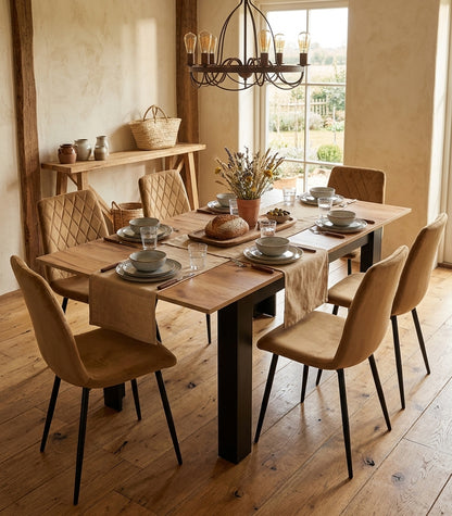 Esstisch ausziehbar 120–160 × 80 cm – moderner Tisch für Küche und Esszimmer