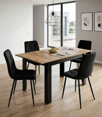 Esstisch ausziehbar 120–160 × 80 cm – moderner Tisch für Küche und Esszimmer