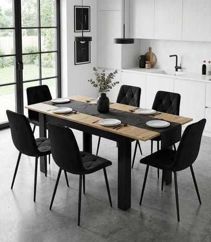 Esstisch ausziehbar 120–160 × 80 cm – moderner Tisch für Küche und Esszimmer