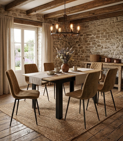 Esstisch ausziehbar 120–160 × 80 cm – moderner Tisch für Küche und Esszimmer