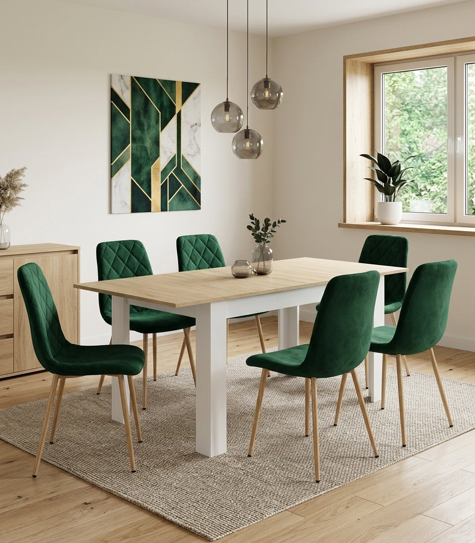 Esstisch ausziehbar 120–160 × 80 cm – moderner Tisch für Küche und Esszimmer