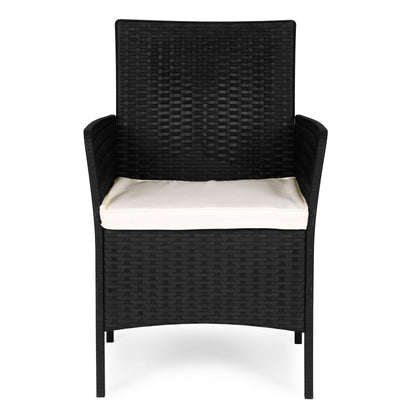 Gartenstuhl mit Sitzkissen – Rattan-Optik für Balkon und Terrasse