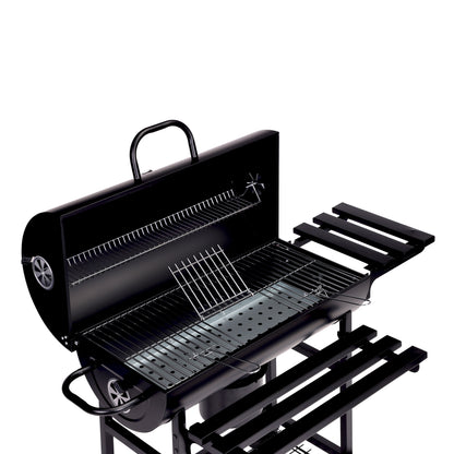 Holzkohlegrill XXL mit Deckel und Thermometer – große Grillfläche
