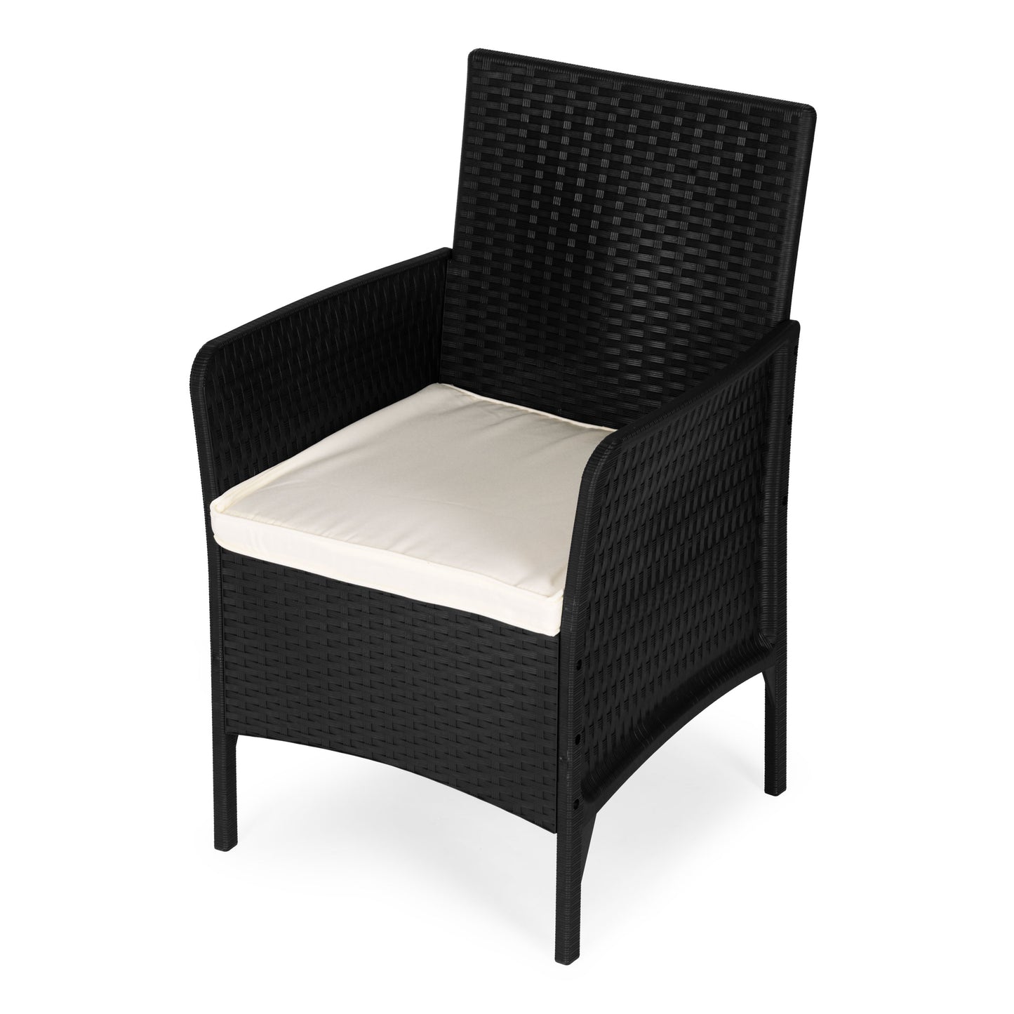 Gartenstuhl mit Sitzkissen – Rattan-Optik für Balkon und Terrasse