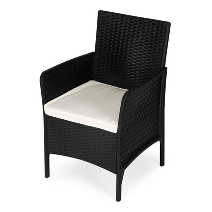 Gartenstuhl mit Sitzkissen – Rattan-Optik für Balkon und Terrasse
