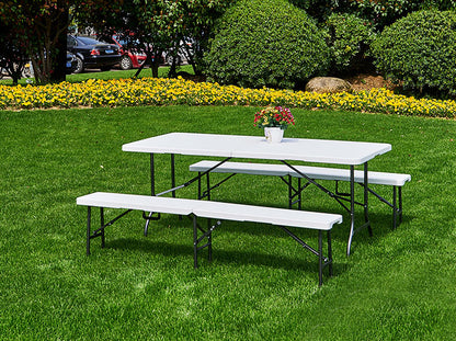 Klapptisch 180 cm faltbar mit Tragegriff – Camping- und Gartentisch