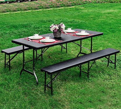 Klapptisch 180 cm faltbar mit Tragegriff – Camping- und Gartentisch