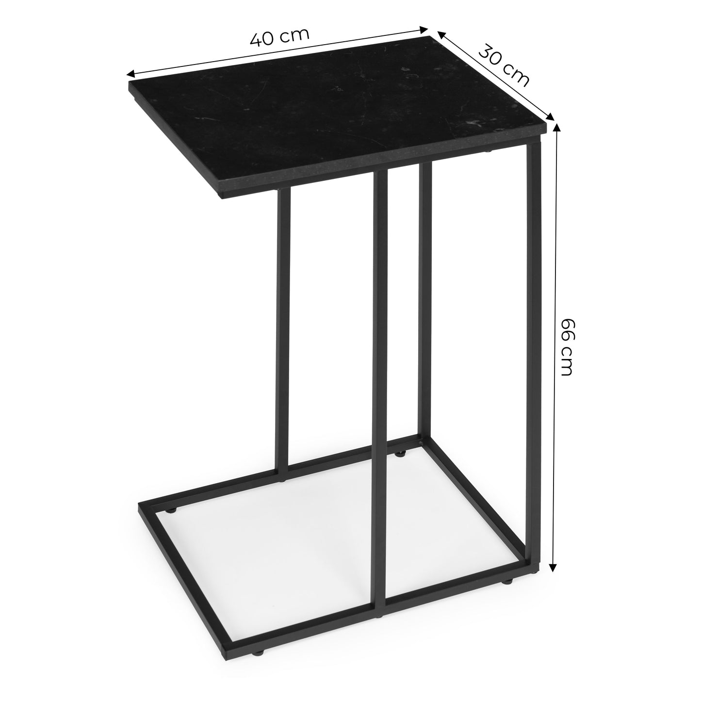Beistelltisch C-Form für Laptop und Sofa – moderner Sofatisch