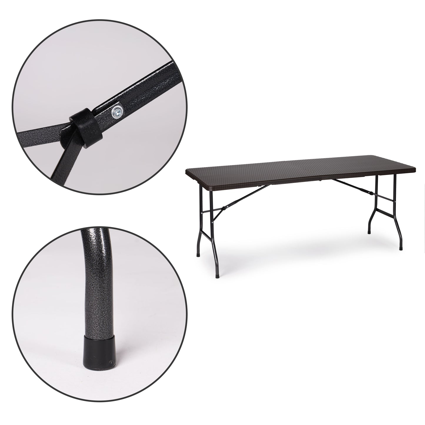 Klapptisch 180 cm faltbar mit Tragegriff – Camping- und Gartentisch