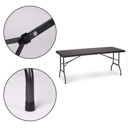 Klapptisch 180 cm faltbar mit Tragegriff – Camping- und Gartentisch